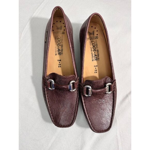 Mephisto Cool Air Natala Brown Size 8.5 Leather Ring Strap Comfort Loafers Shoes - Picture 4 of 8